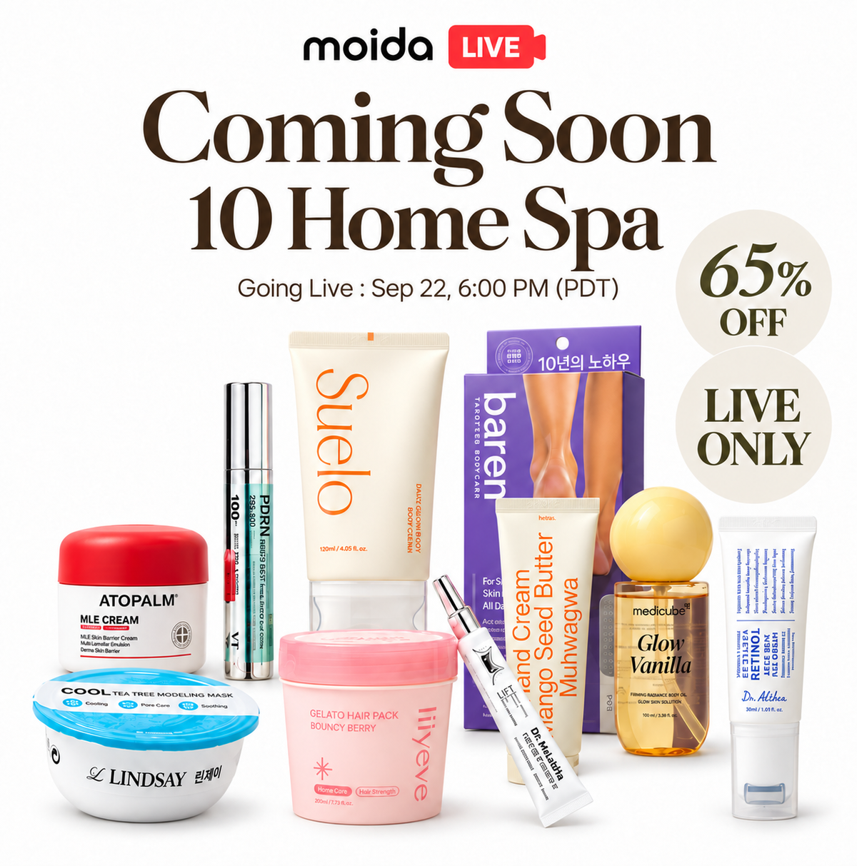 LIVE-EXCLUSIVE [MOIDA] Head-to-toe Home Spa Set (10 Items Included)