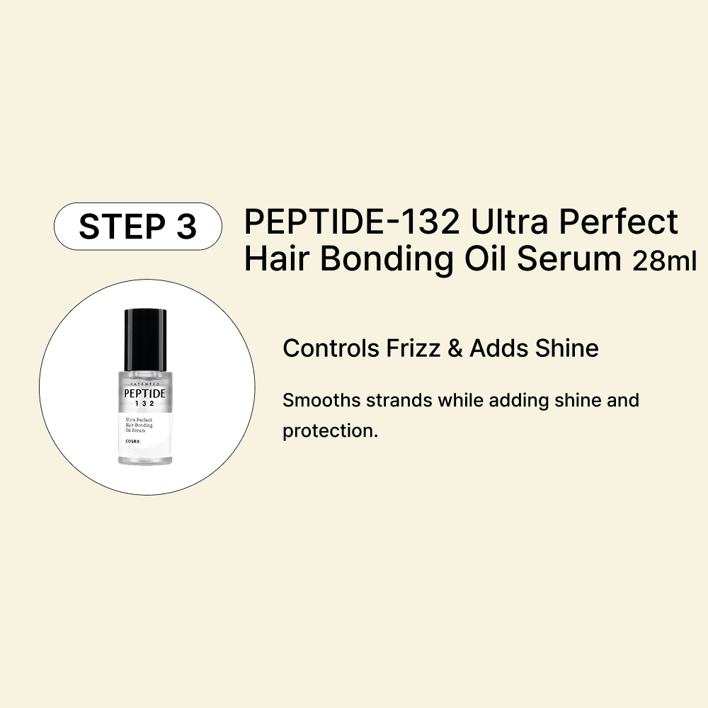 MOIDA SET [COSRX] PEPTIDE-132 Ultra Perfect Hair Care Set for Damaged & Frizzy Hair (Shampoo + Serum + Treatment) *Special Price*