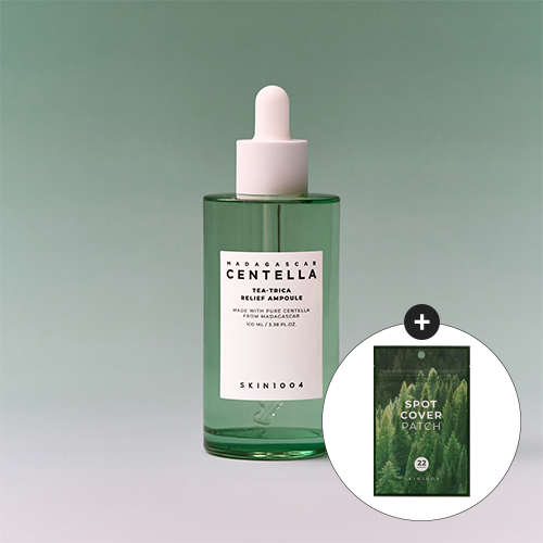 [SKIN1004] Madagascar Centella Tea-Trica Relief Ampoule 100ml+ Free Gift(Spot Patch 22pcs)