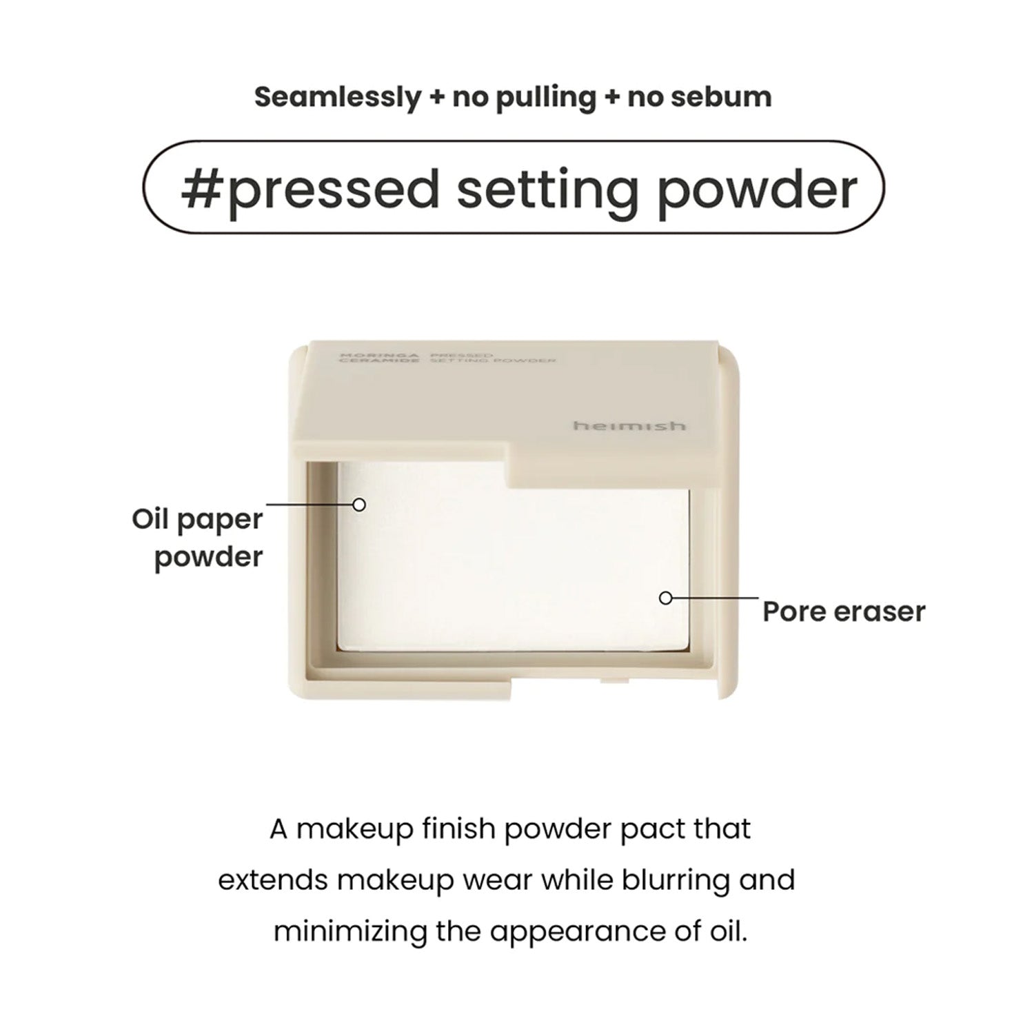[heimish] Moringa Ceramide Pressed Setting Powder