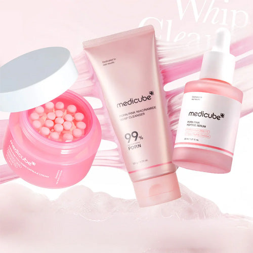 MOIDA SET [MEDICUBE] PDRN Pink Routine Set (Cleansing Foam + Serum + Cream)