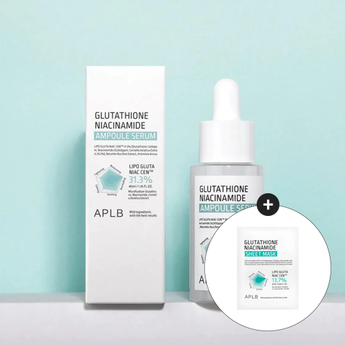 [APLB] Glutathione Niacinamide Ampoule Serum 40ml + Free Gift