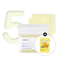 [numbuzin] No.5+ Glutathione Vitamin Concentrated Toner Pads 180ml (70Pads) + Free Gift( No.5 Mask 1ea)
