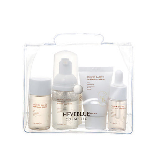 [HEVEBLUE] Salmon Caring Centella Special Travel Kit Bag