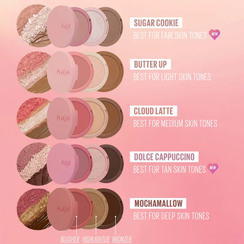 [Kaja] Play Bento - blush, highlighter, and bronzer trios (5 types)