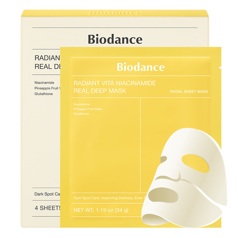 [Biodance] Radiant Vita Niacinamide Real Deep Mask (4ea)