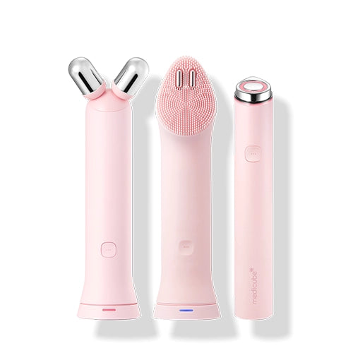 MOIDA SET [MEDICUBE] Total Care Set #Pink (AGE-R Booster Pro Mini Plus + AGE-R Booster Cleanser + V Roller) *Special Price*