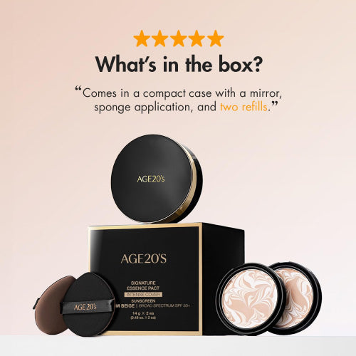 [AGE20'S] Signature Essence Cover Pact + 1 Extra Refill (3 colors)