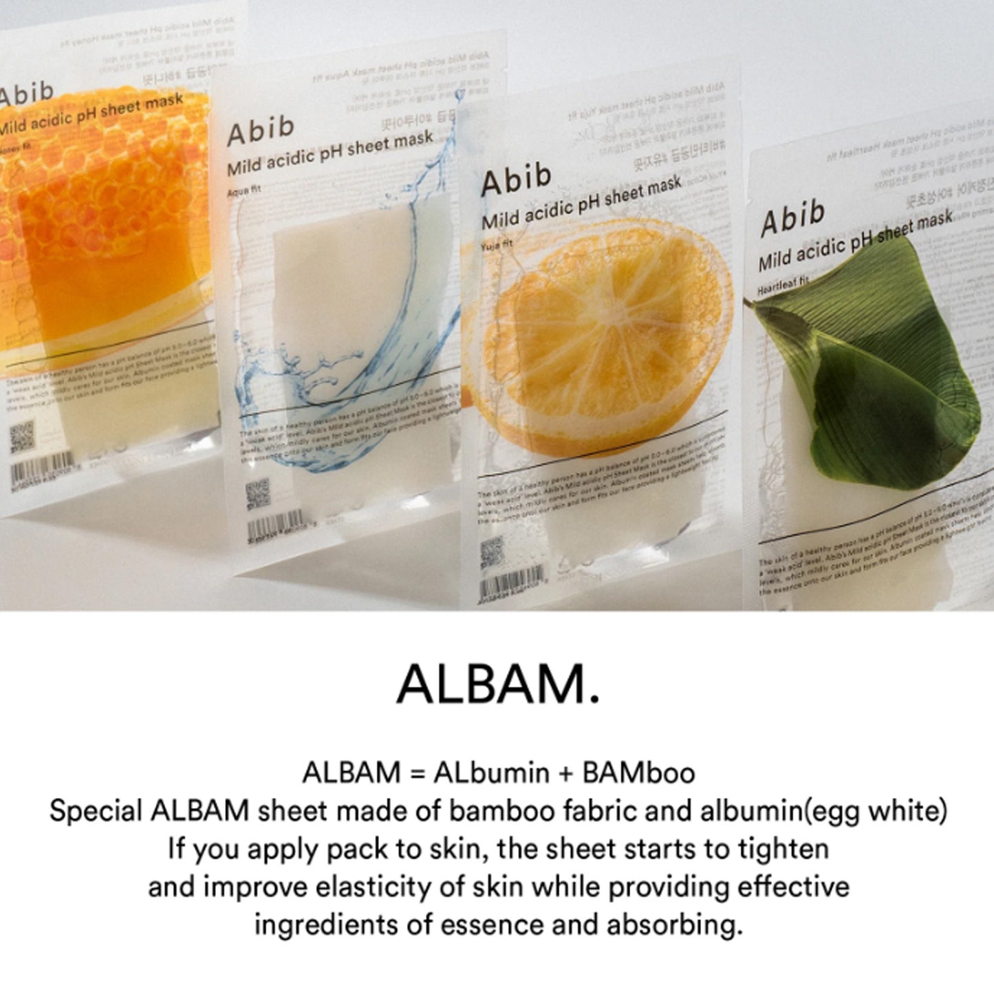 [Abib] Mild Acidic pH Sheet Mask (5 types)