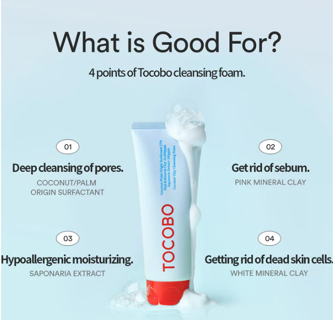 [TOCOBO] Coconut Clay Cleansing Foam 150ml