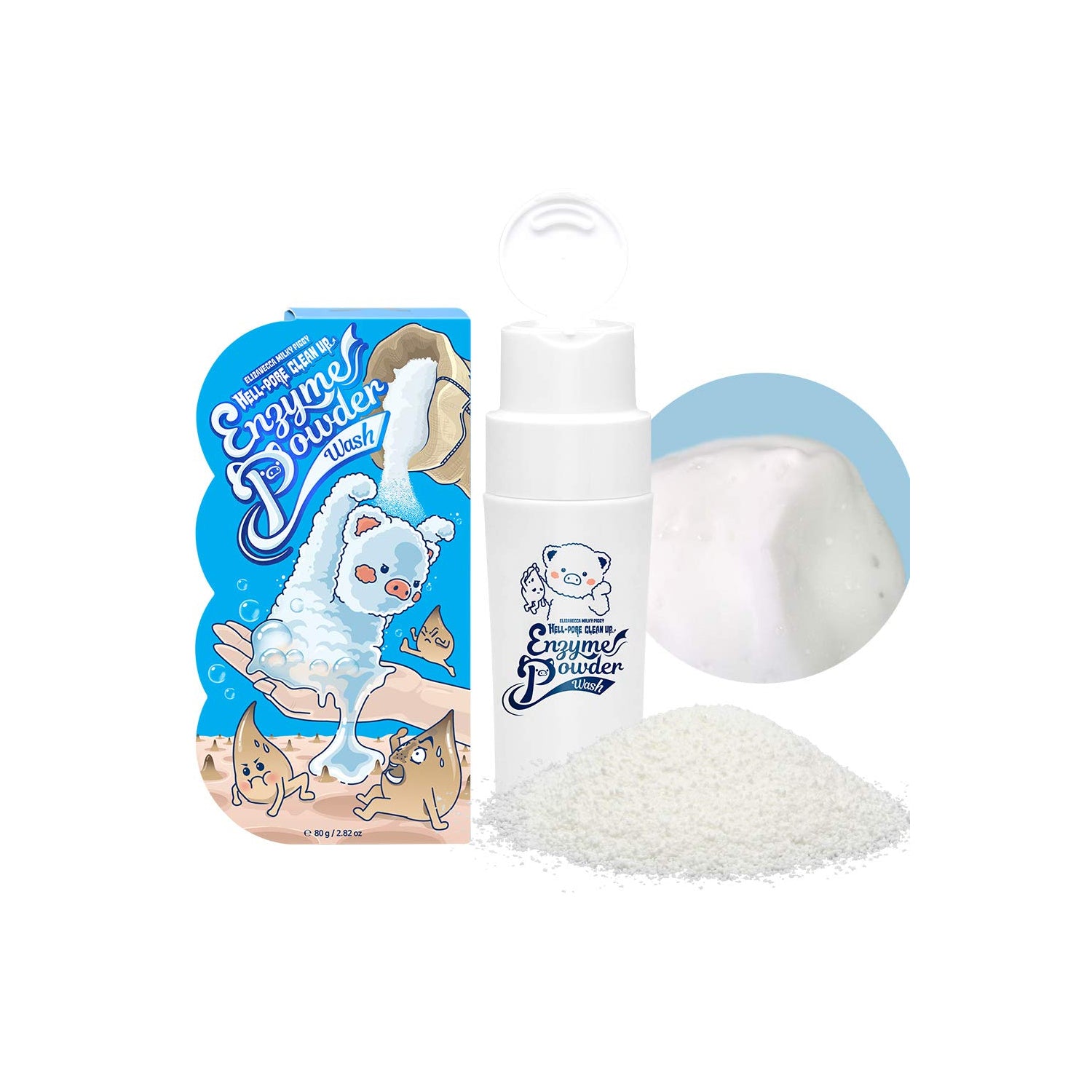 [Elizavecca] Milky Piggy Hell-pore Clean Up Enzyme Powder Wash 80ml