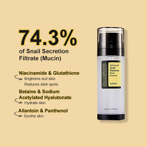 [COSRX] Advanced Snail Radiance Dual Essence 80ml